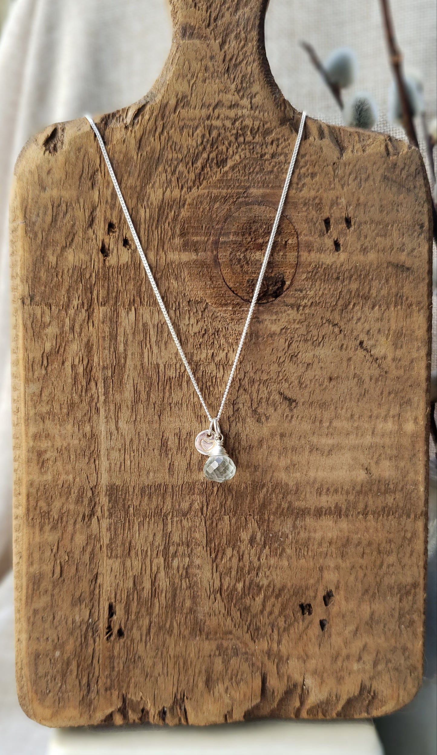 Sterling silver and crystal necklace