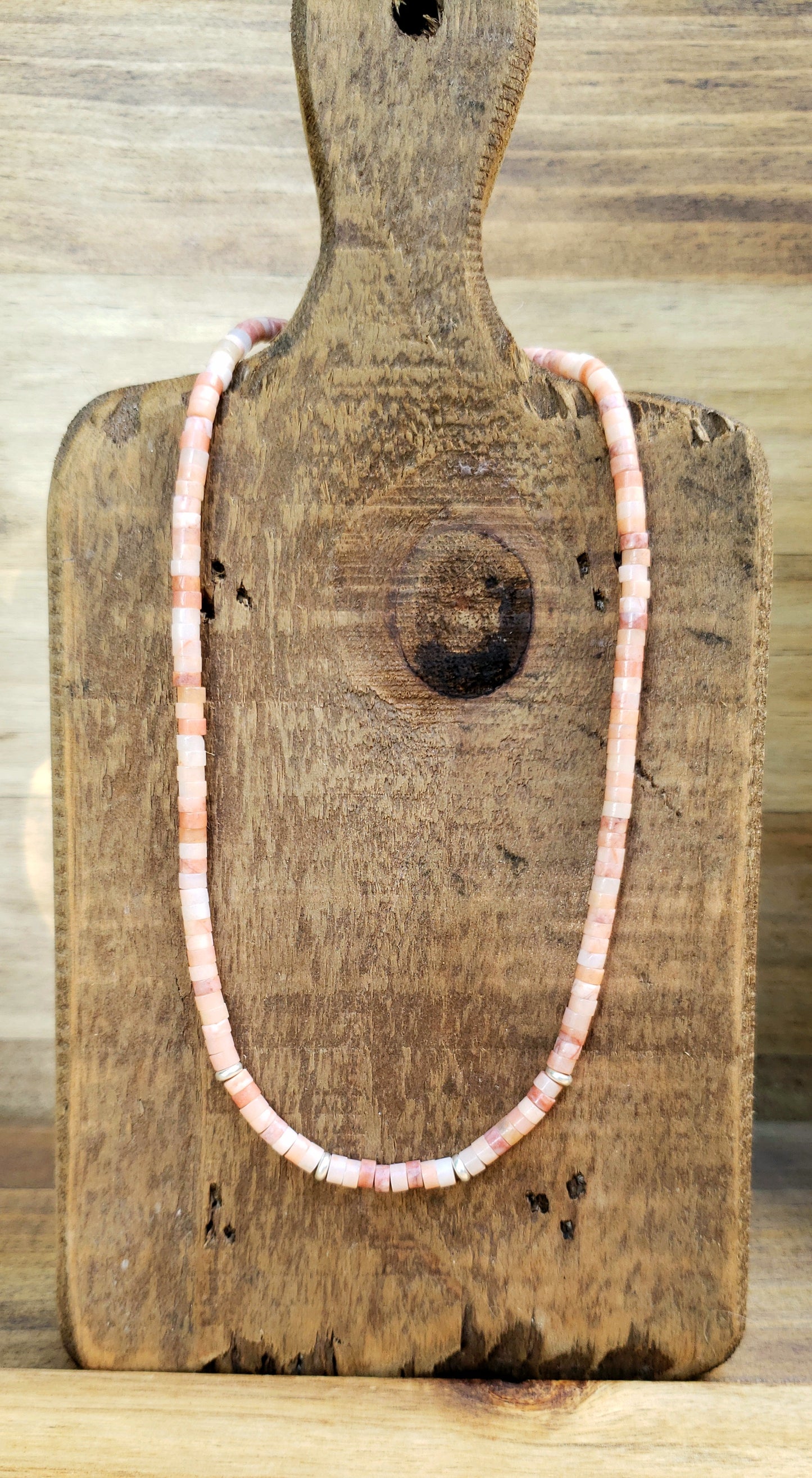 Pink aventurine choker style necklace